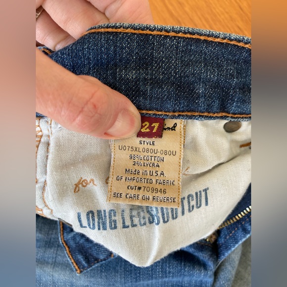 Vintage OG ‘04 Seven For All Mankind Long Legs Bootcut jeans, size 26/27x34 - Picture 8 of 12